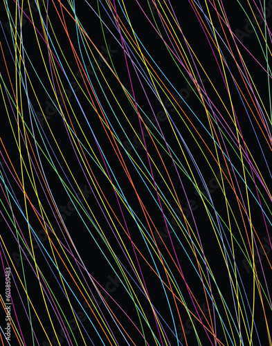 Abstract editable vector background design of thin colorful lines