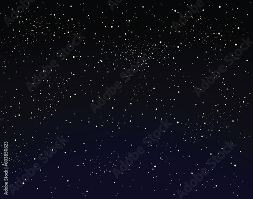 Editable vector illustration of a starry sky