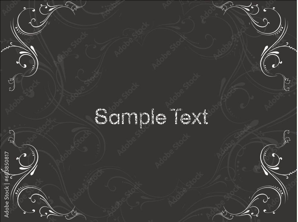 This is vector illustration of floral frame with sample text This is vector illustration of floral frame with sample text