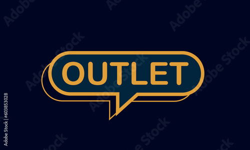 Outlet editable vector. Super promotion banner. Discount store