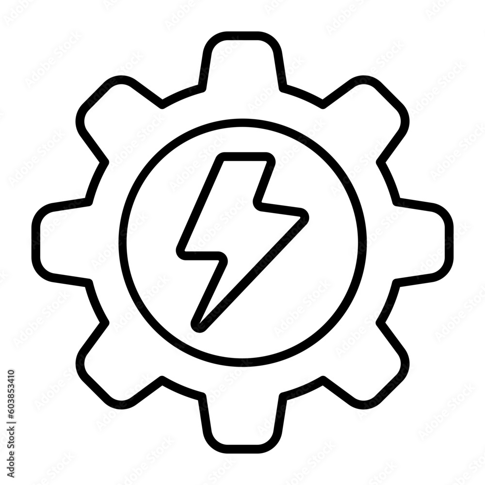 Energy Development Thin Line Icon Energy Development Thin Line Icon