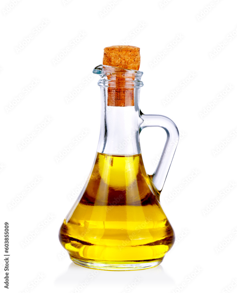 Bottle of olive oil on white background. Bottle of olive oil on white background.