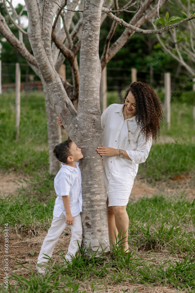 mom and son sharing a wonderful afternoon