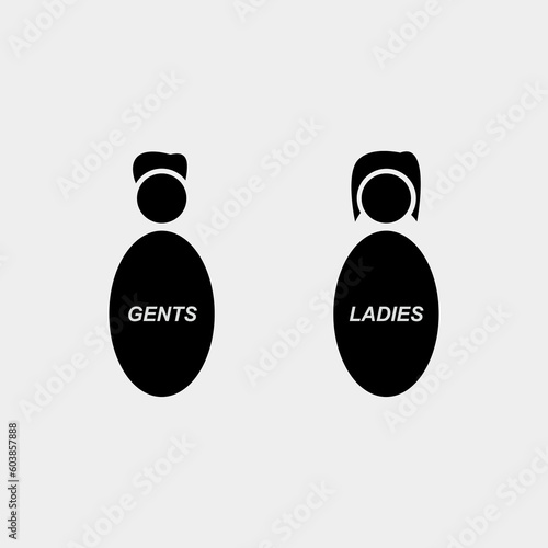 Male and Female Vektor Set Toilet