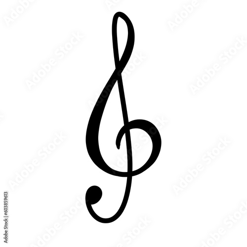 G- clef is a musical symbol. PNG transparent illustration