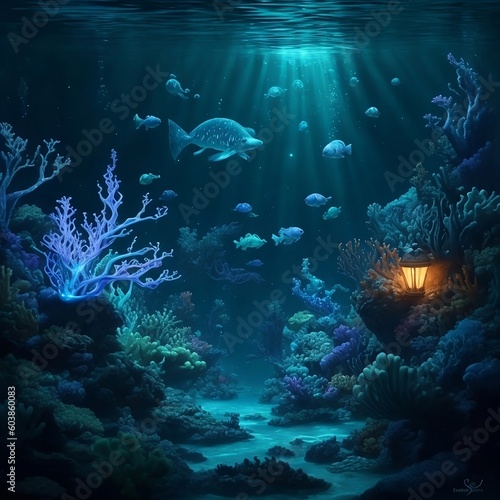 An underwater scene 