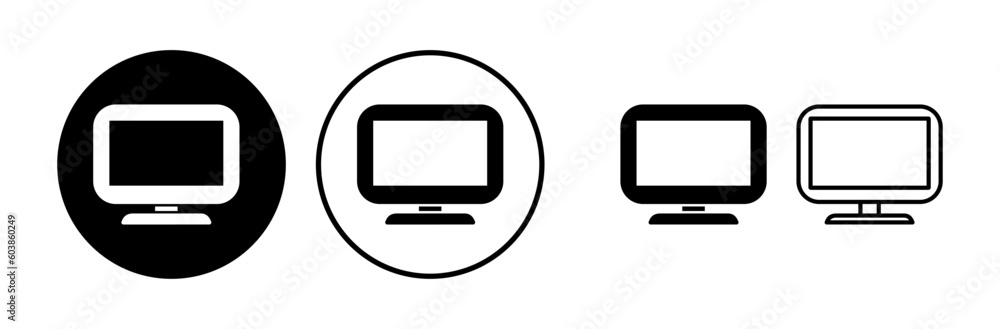 Computer icon vector. computer monitor icon. Computer icon vector. computer monitor icon.