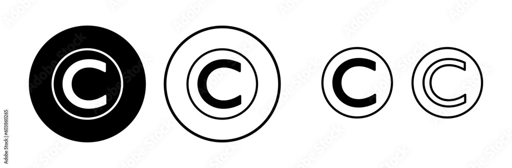 Copyright icon vector. copyright symbol Copyright icon vector. copyright symbol