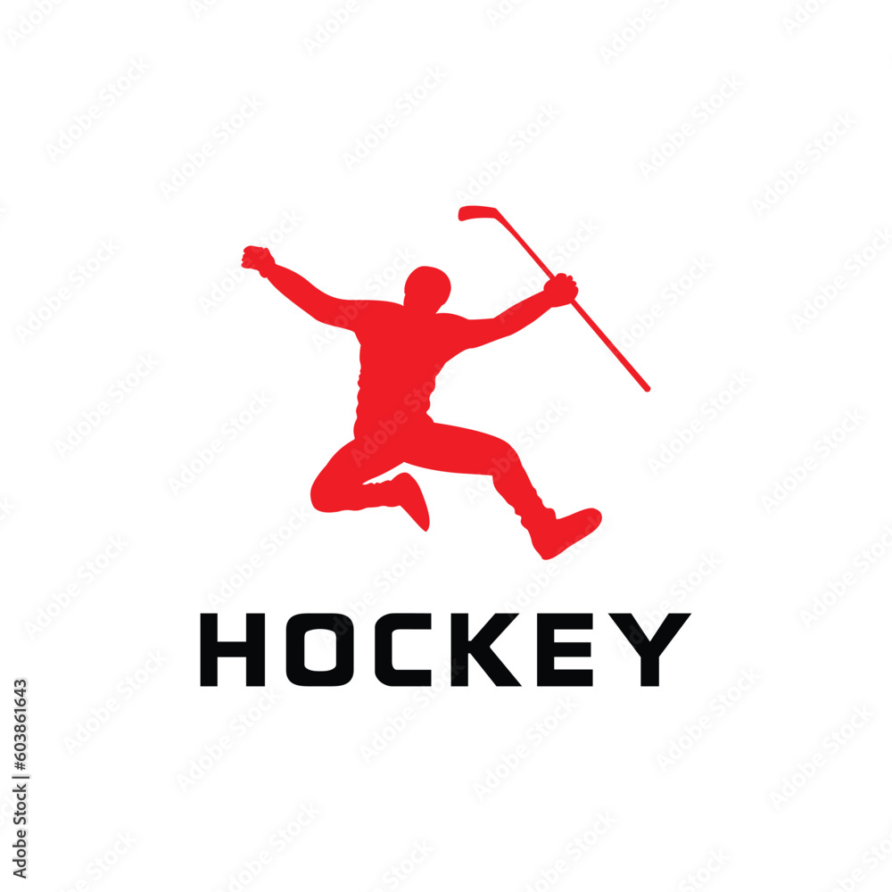Naklejka premium Hokey logo icon 1