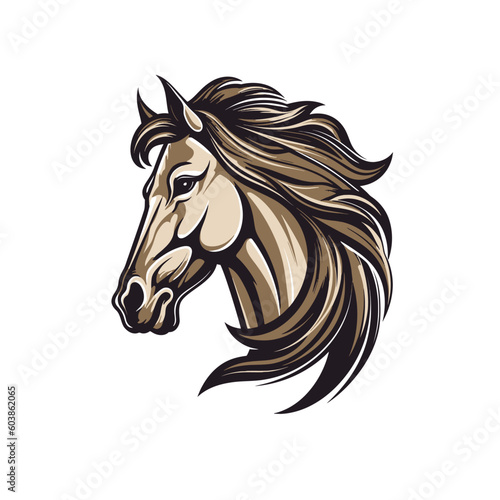 Fototapeta Naklejka Na Ścianę i Meble -  Horse head logo vector - Animal Brand Symbol