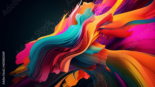 colorful movement abstract art
