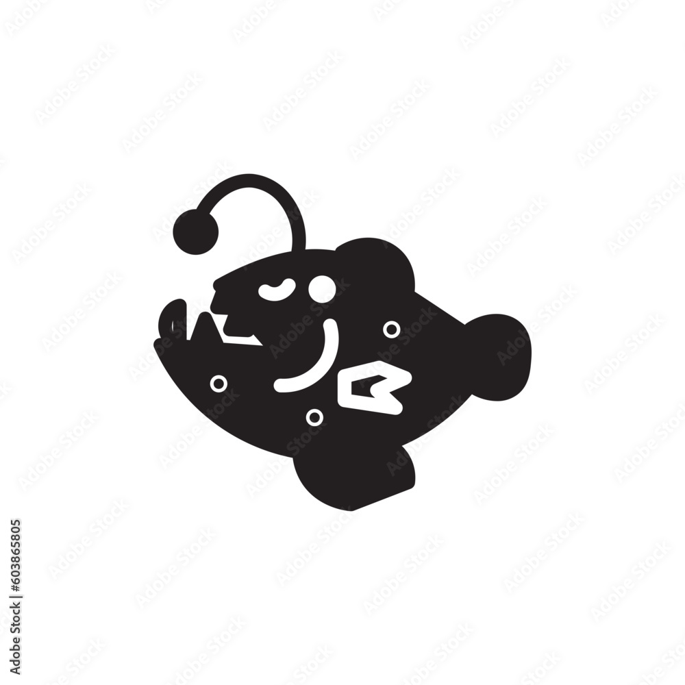 Anglerfish Fish Fishing Icon Anglerfish Fish Fishing Icon
