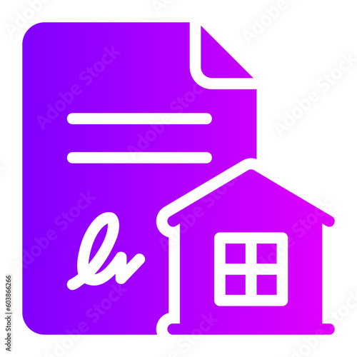 house deeds gradient icon