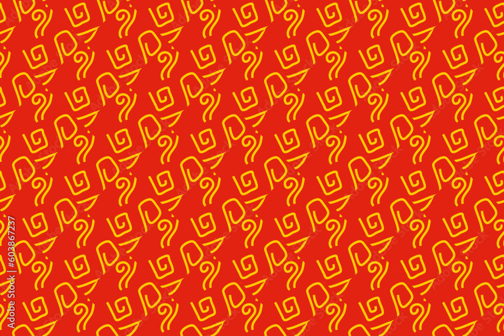 Seamless traditional pattern in red and gold color. Seamless traditional pattern in red and gold color.