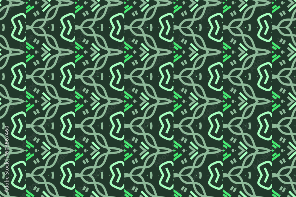 Fototapeta premium Green color vector in seamless style. Beautiful Pattern for fabric, wrapping paper, and backdrop.