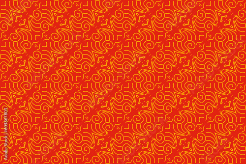 A red and orange pattern in seamless design vector illustration.  Suitable for various design projects, such as backgrounds, textiles, and digital artwork.