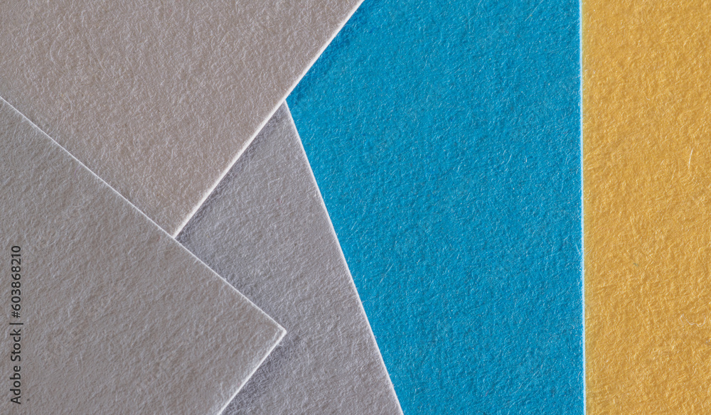 Fototapeta premium gray blue and yellow paper with macro texture for banner background