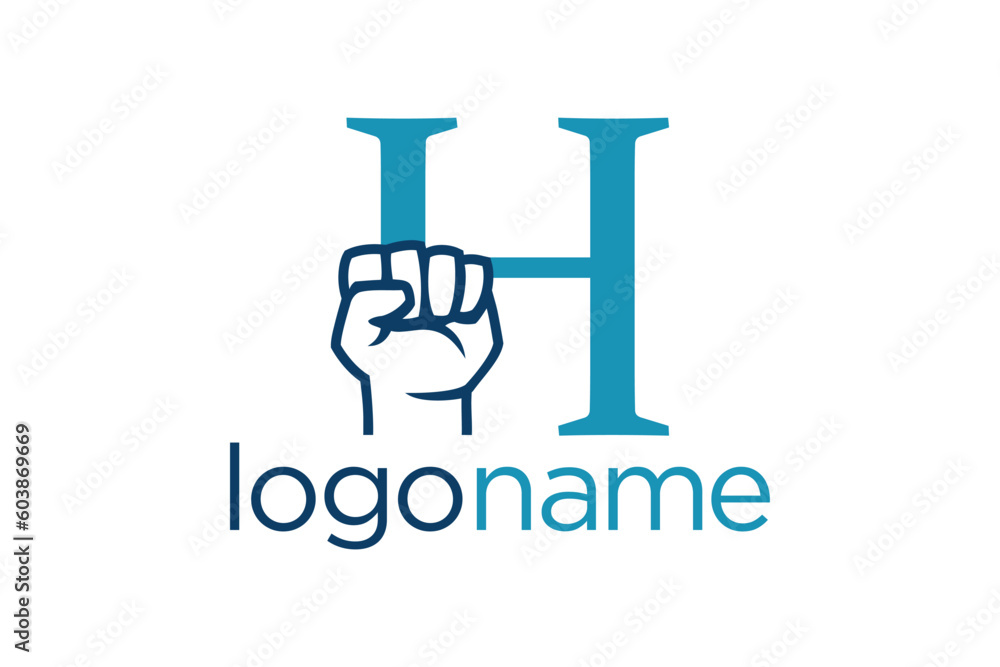 Hand fist and H letter concept. Very suitable in various business purposes also for icon, logo, symbol and many more. Hand fist and H letter concept. Very suitable in various business purposes also for icon, logo, symbol and many more.