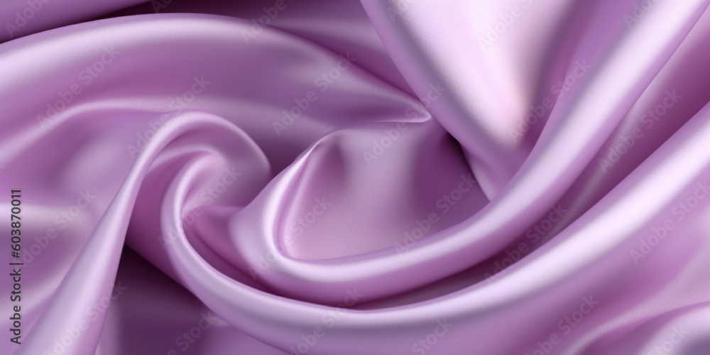 Obraz premium Soft purple silk satin background, elegant wavy fold by generative AI tools