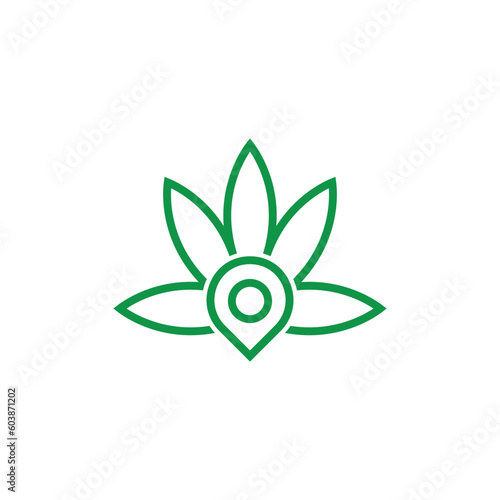 creative cannabis location logo