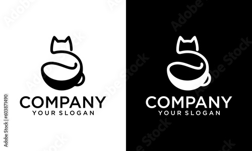 Coffee Cat Logo for Coffee Shop