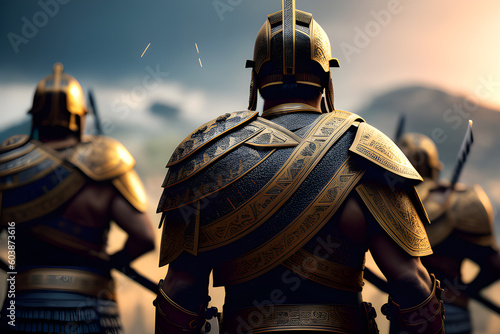 ancient knight in armor - Generative AI