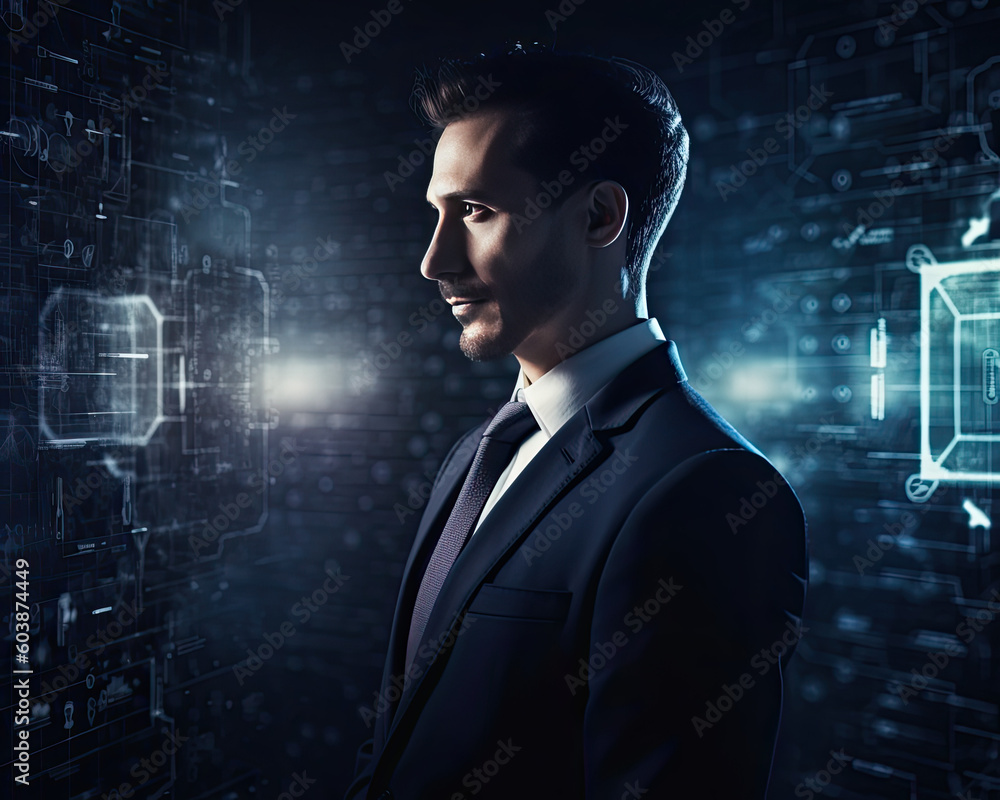 A successful business man of a technology company A successful business man of a technology company