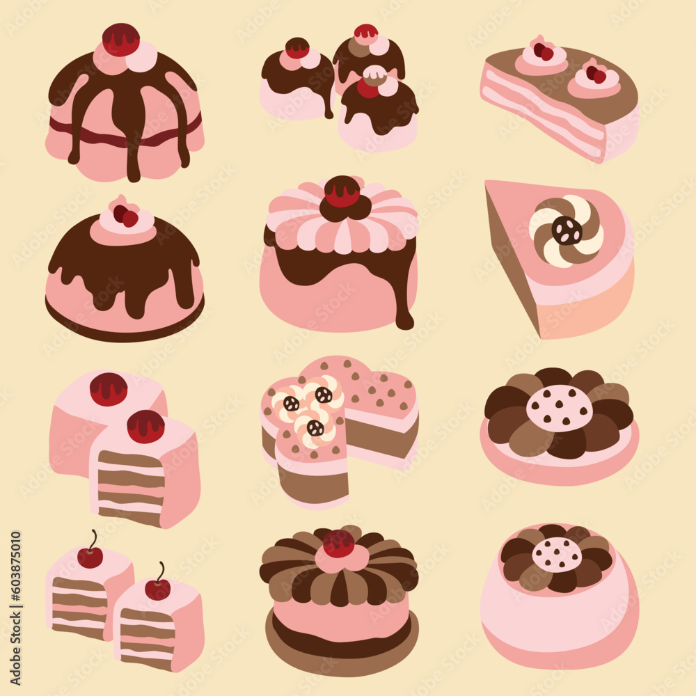 set of cupcakes set of cupcakes