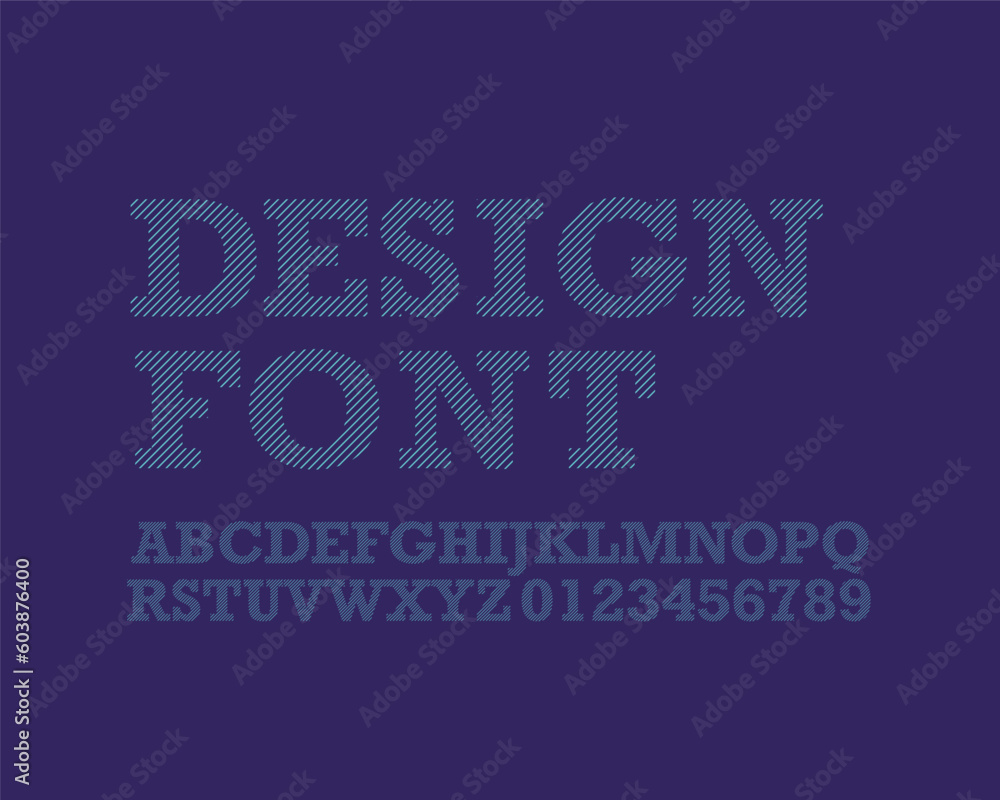 Obraz premium Creative Designer font set in vector format