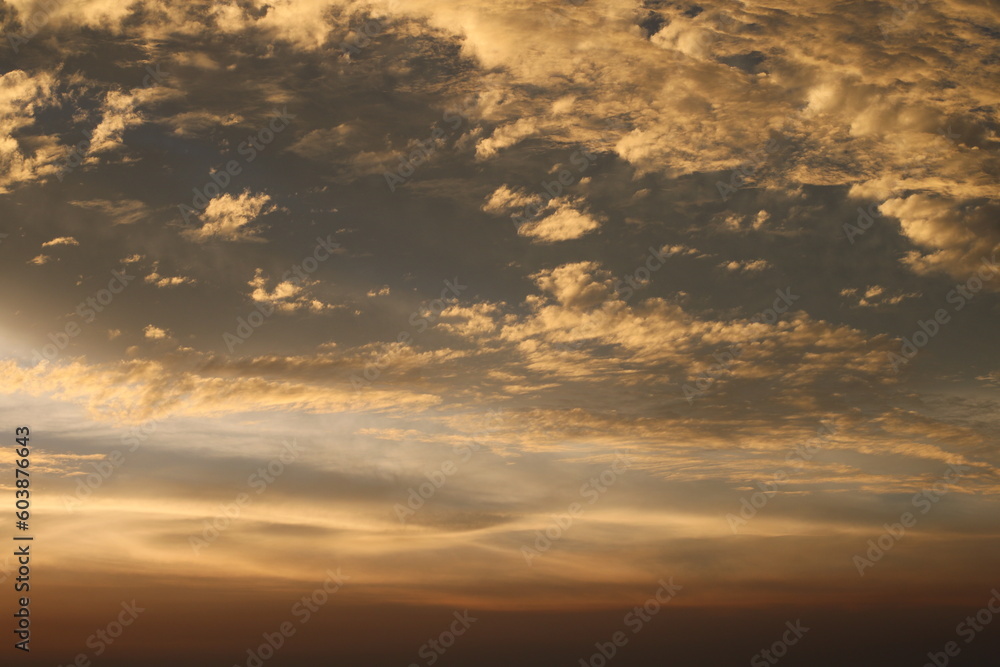 Sunset Sky with Beautiful Clouds