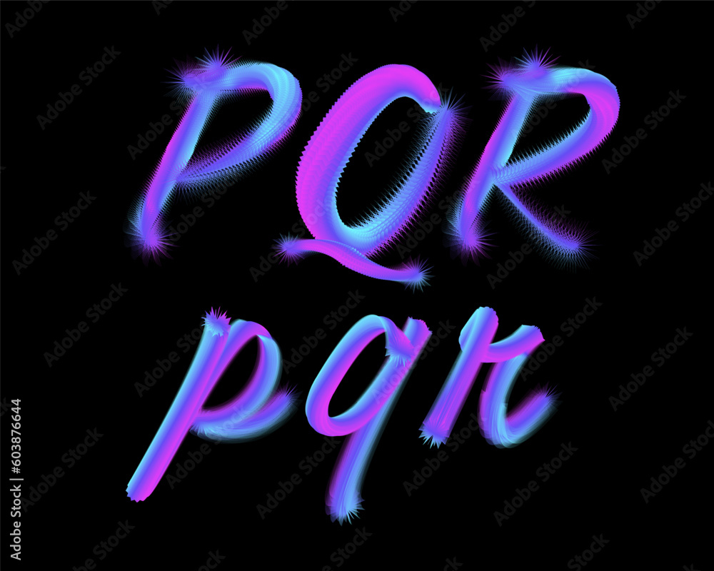 3D overdrive movie poster designer font set - P,Q,R 3D overdrive movie poster designer font set - P,Q,R