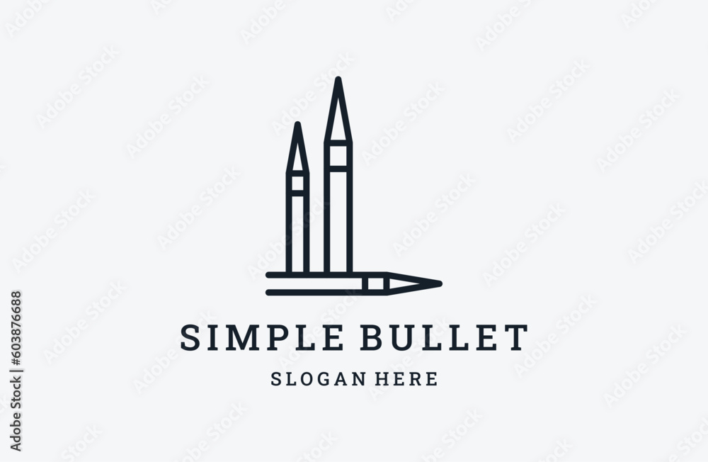 bullet ammunition logo template vector illustration design. bullet ammunition logo template vector illustration design.