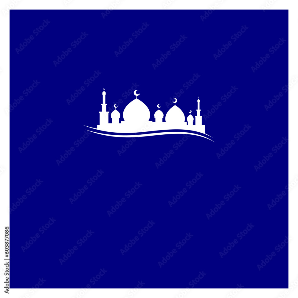 Fototapeta premium the unique of mosque background vector design