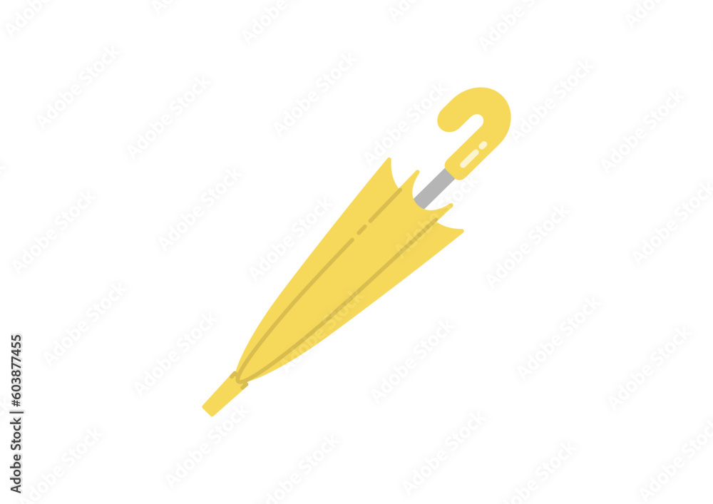 閉じている黄色い傘のイラスト 線画なし 閉じている黄色い傘のイラスト 線画なし
