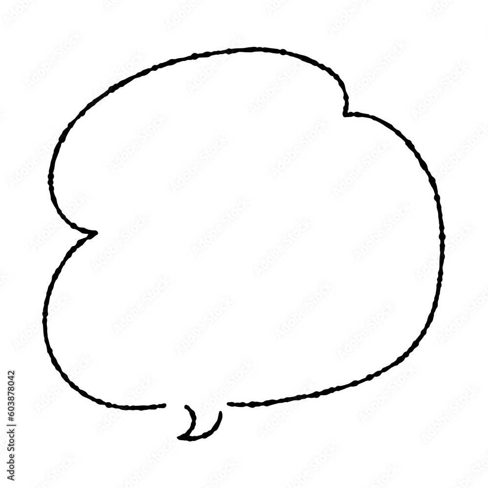 ペンの手描きフキダシ