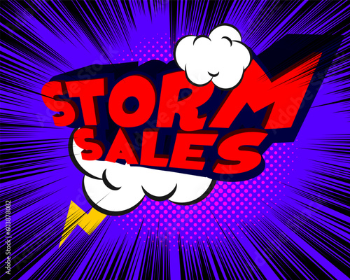 Comic Pop-art style hard-sell template design - Storm Sales