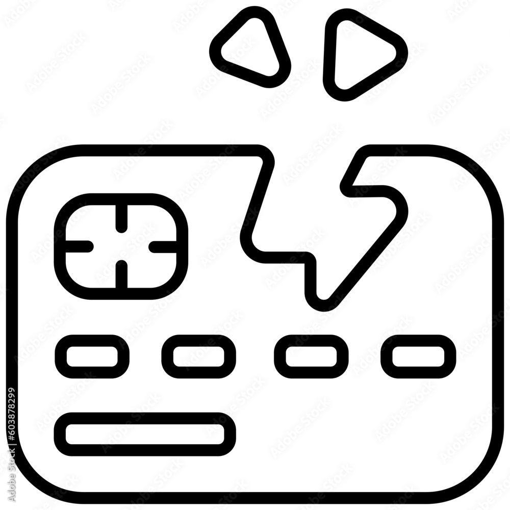 credit card outline icon