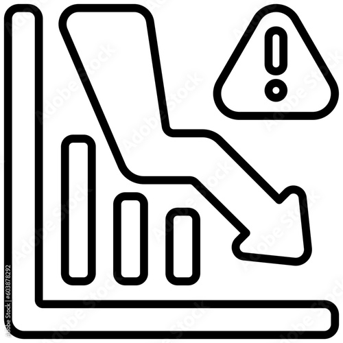 crisis graph outline icon