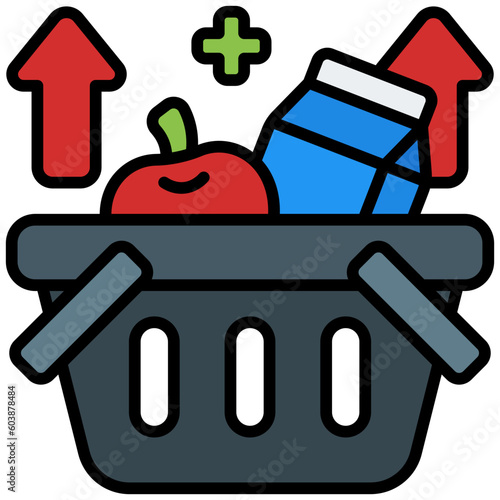 food outline color icon