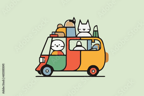 cat inside a car
