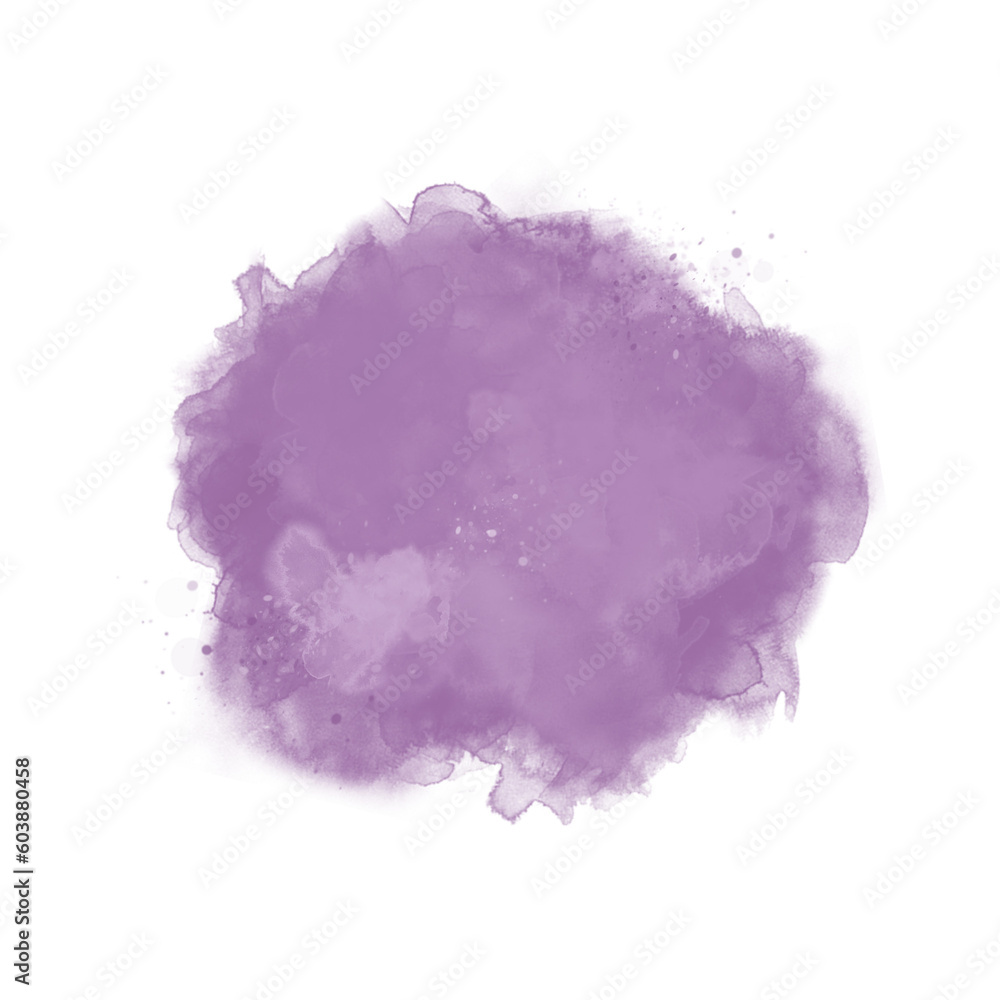 Abstract dark lilak watercolor stain texture background