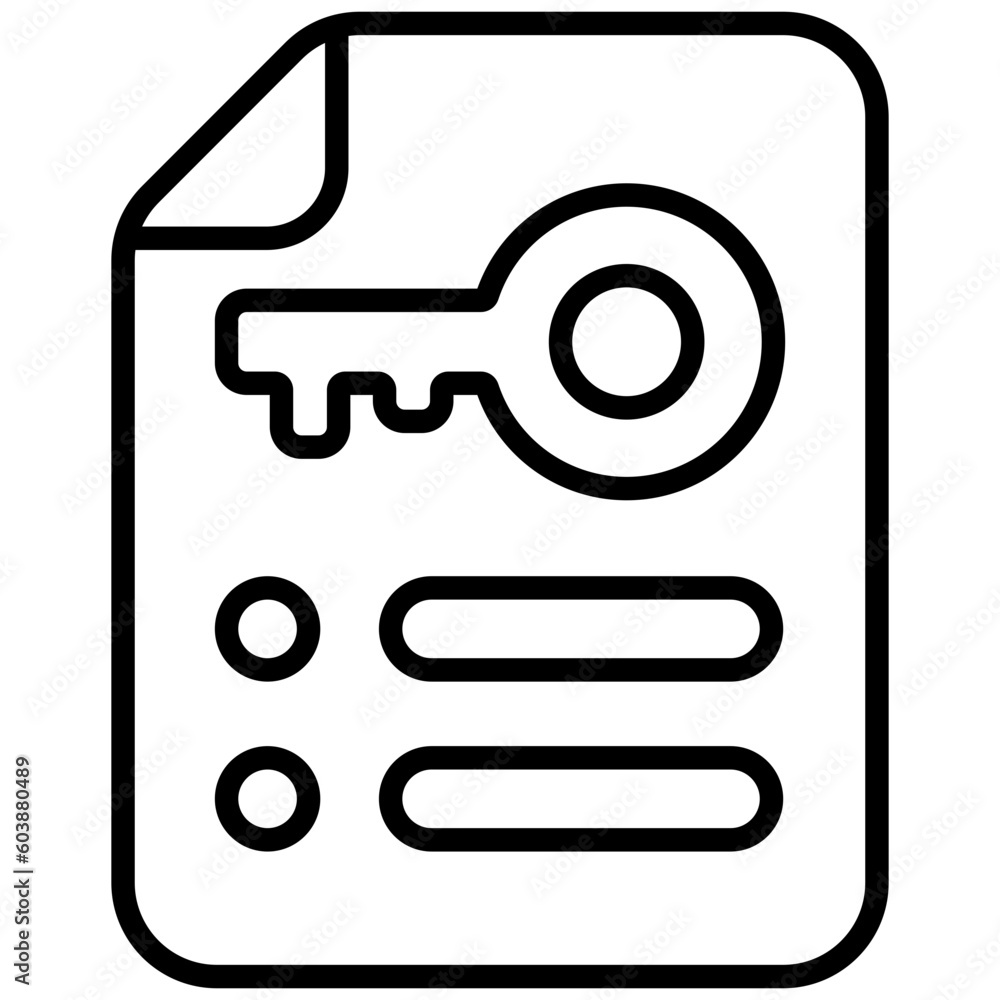 keyword list outline icon keyword list outline icon
