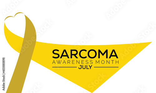 Sarcoma cancer awareness month is observed every year in July,, Bladder Cancer, Bone Cancer, background. Vector illustration.