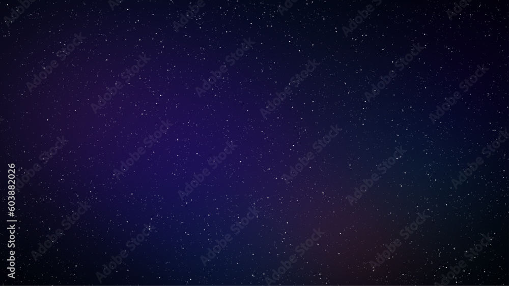 Night starry sky with stars and planets suitable as background. Star illustration on dark blue background