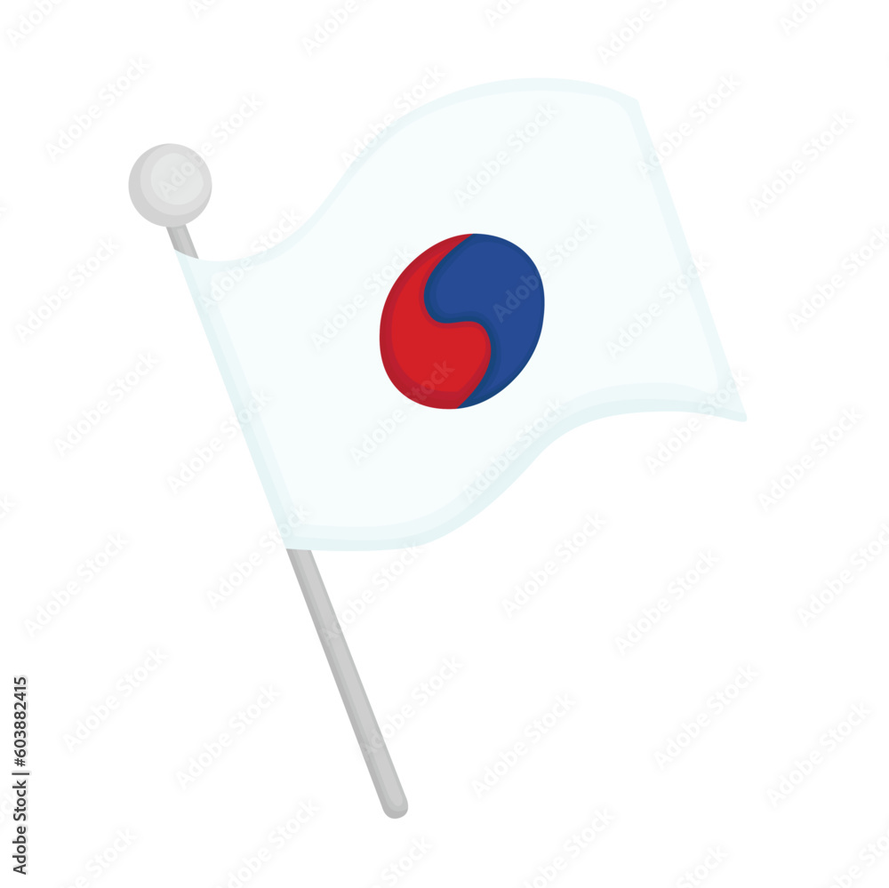 Korea National Flag Illustration Vector Clipart Cartoon Korea National Flag Illustration Vector Clipart Cartoon