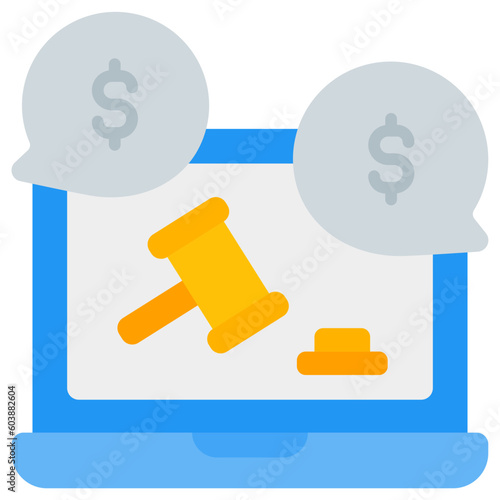 auction flat icon