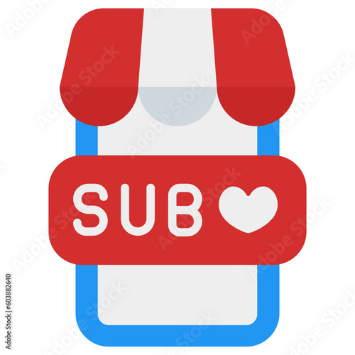 subscribe flat icon