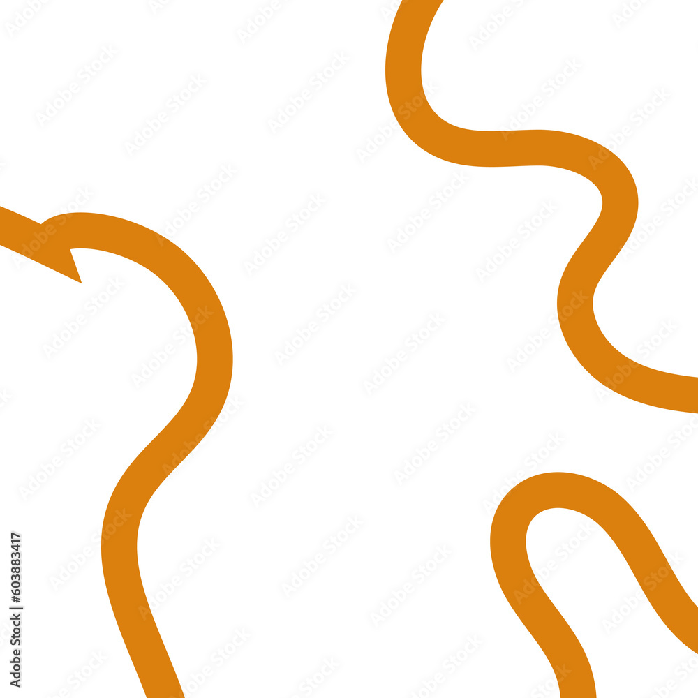 Abstract Orange Lines Doodle Decor Abstract Orange Lines Doodle Decor