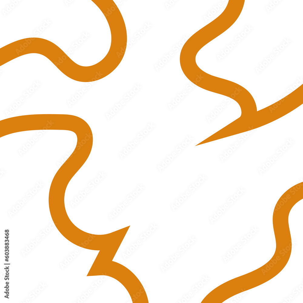 Abstract Orange Lines Doodle Decor Abstract Orange Lines Doodle Decor