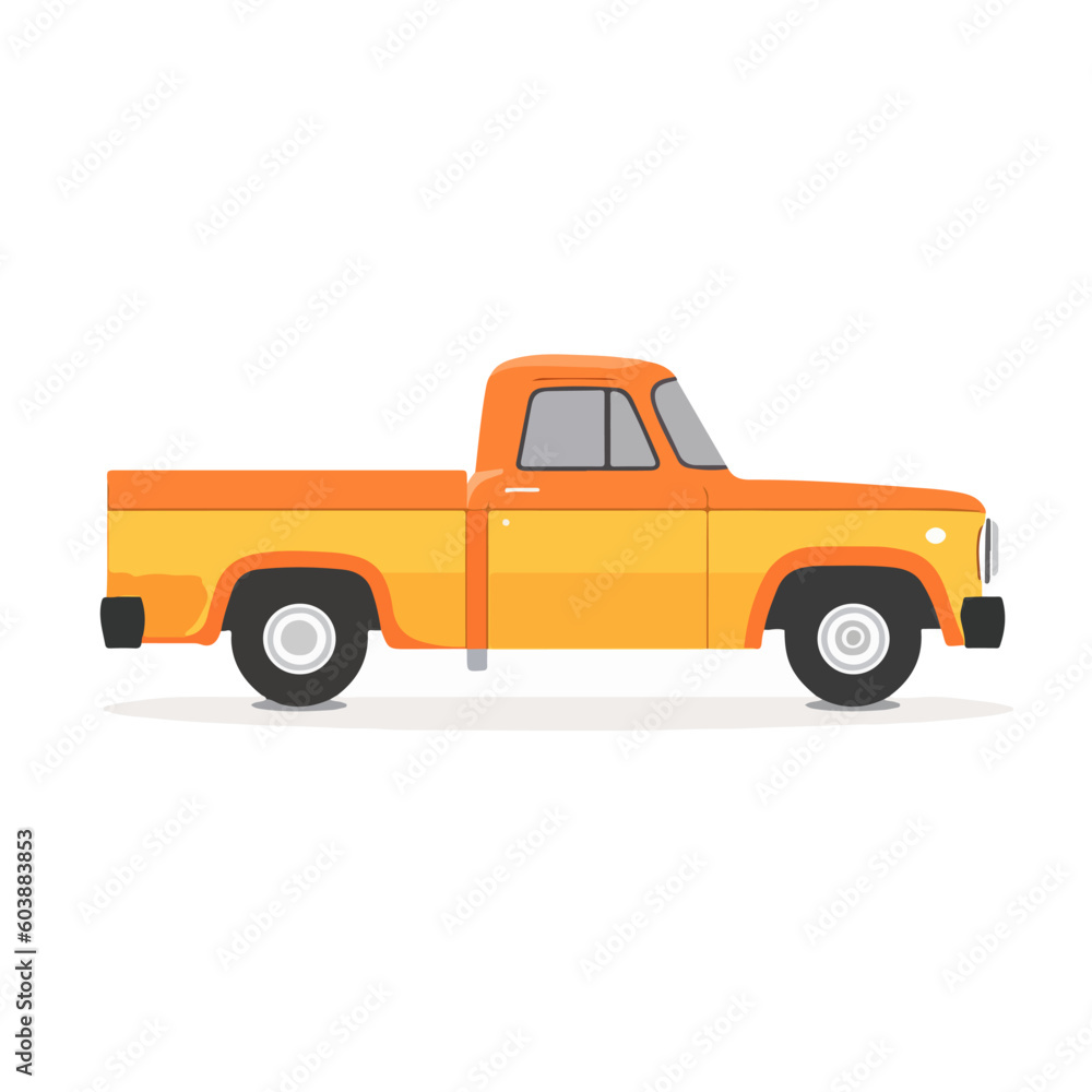 red truck isolated on white
